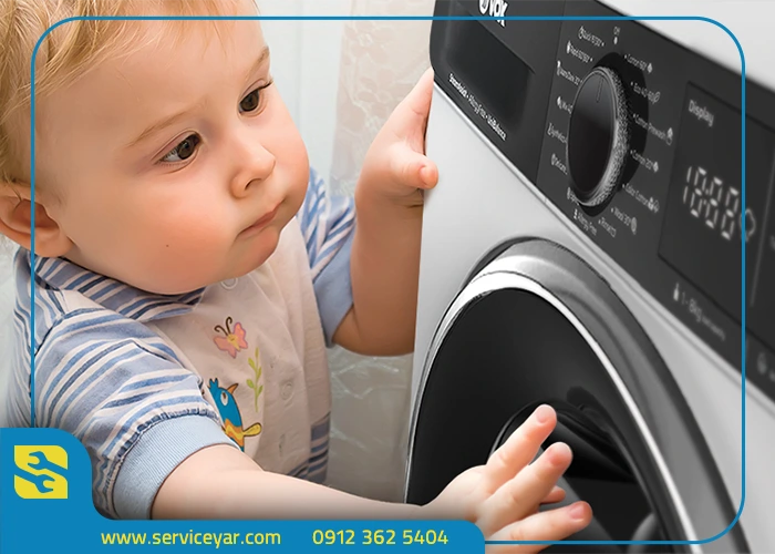 فعال کردن قفل لباسشویی ویرپول