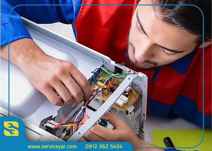تعمیر میکروسوئیچ درب ماکروفر در تهران با ماکروفر