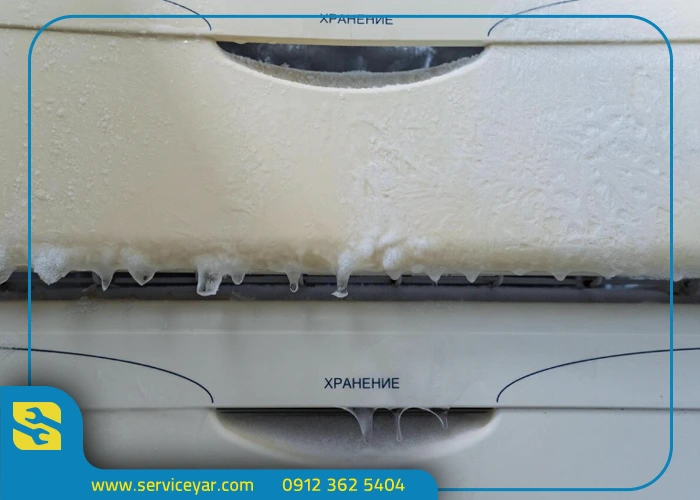 یخ زدن بدنه یخچال