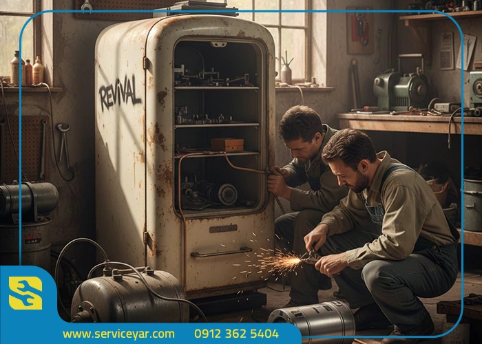 تعویض موتور یخچال قدیمی