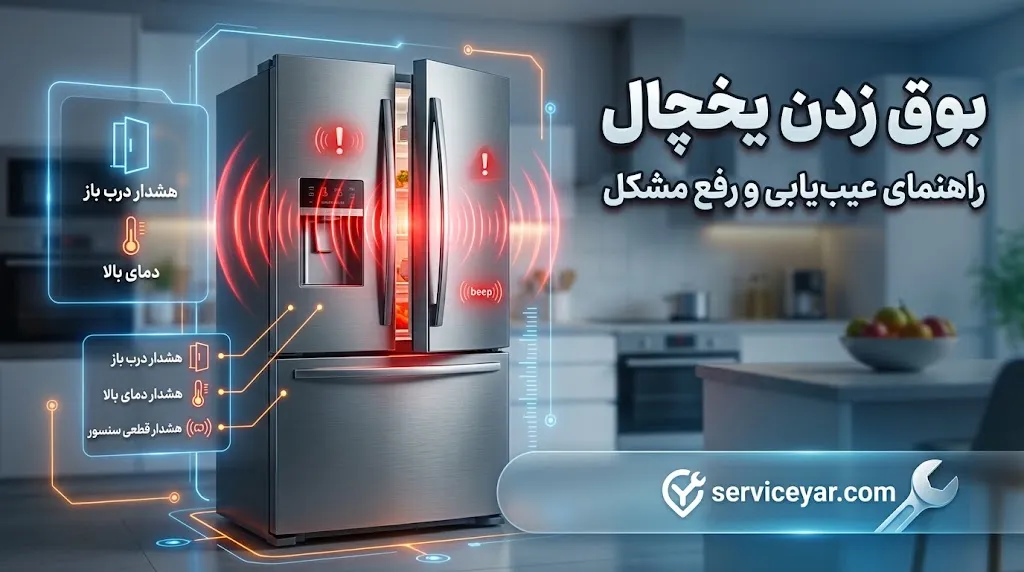 چرا یخچال بوق می‌زند؟ معنی هشدارها و آلارم‌های مختلف یخچال